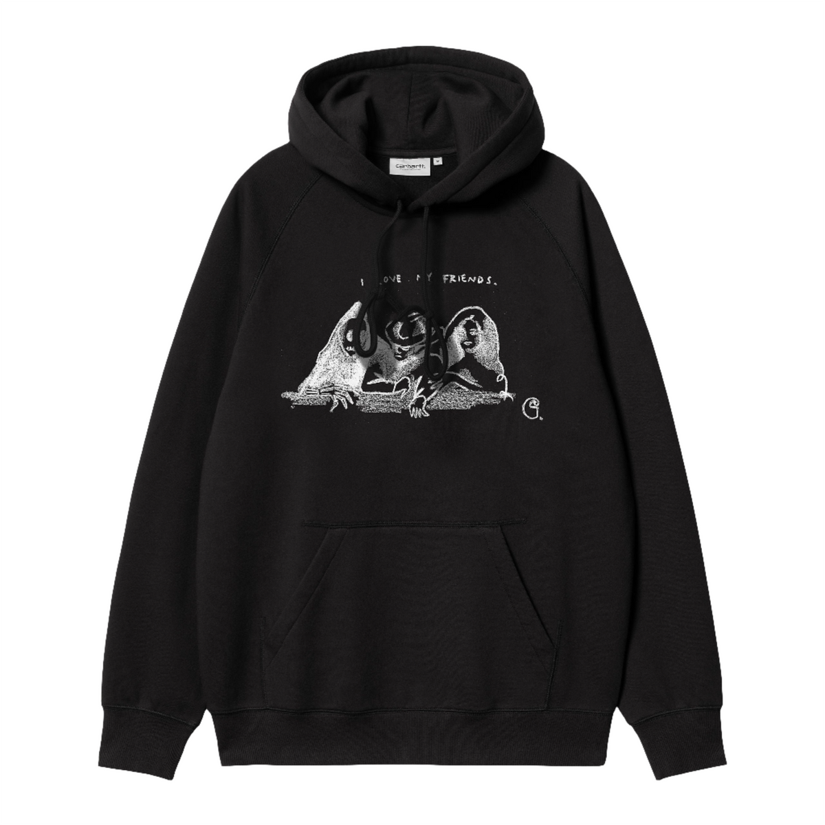 HOODED PEPE FRIENDS SWEAT / CARHARTT WIP / BLACK