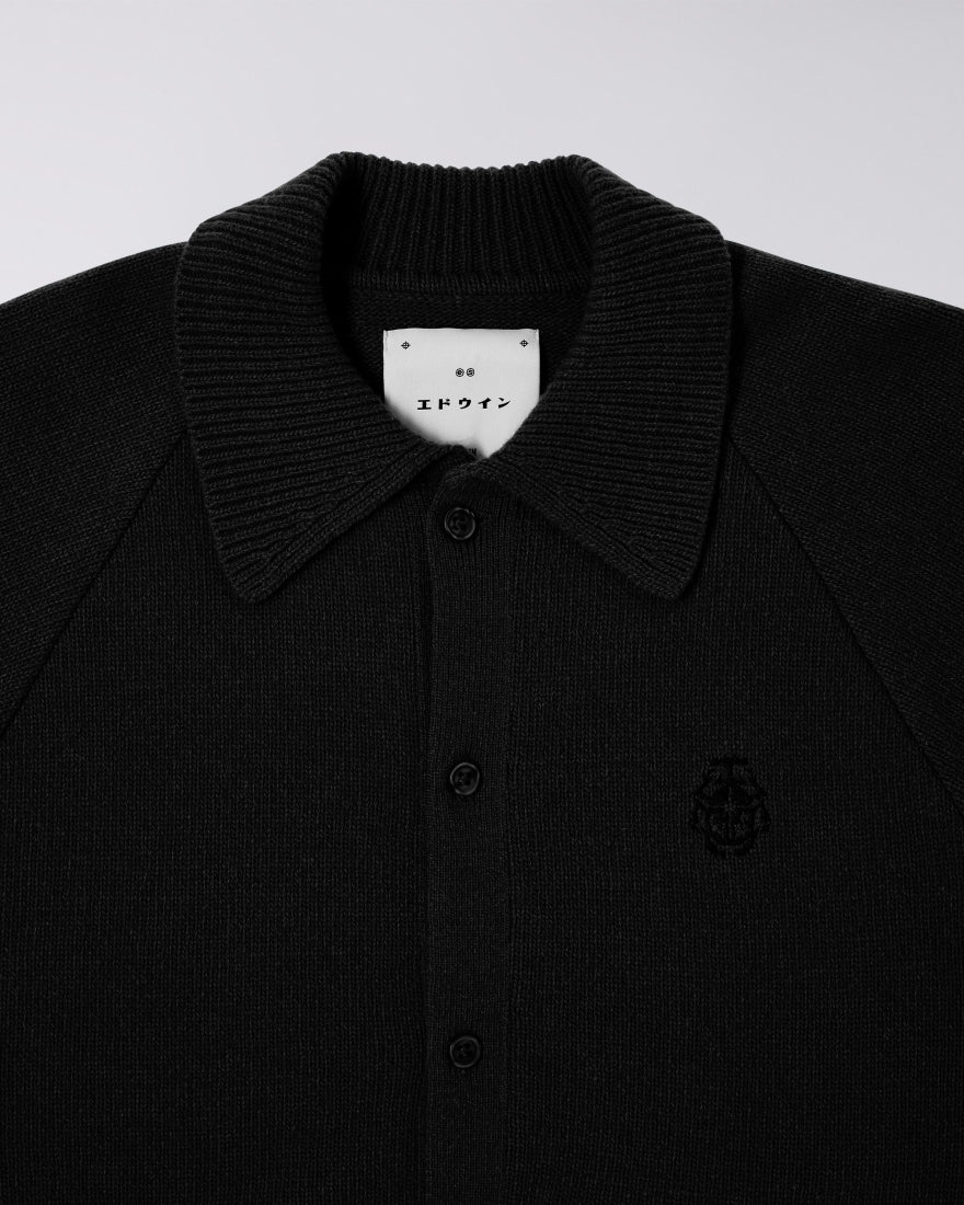 Mars Polo Cardigan / edwin / black