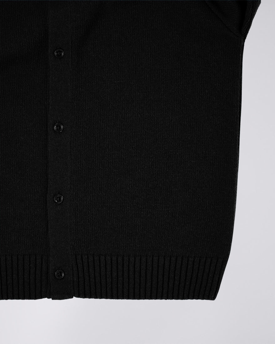 Mars Polo Cardigan / edwin / black