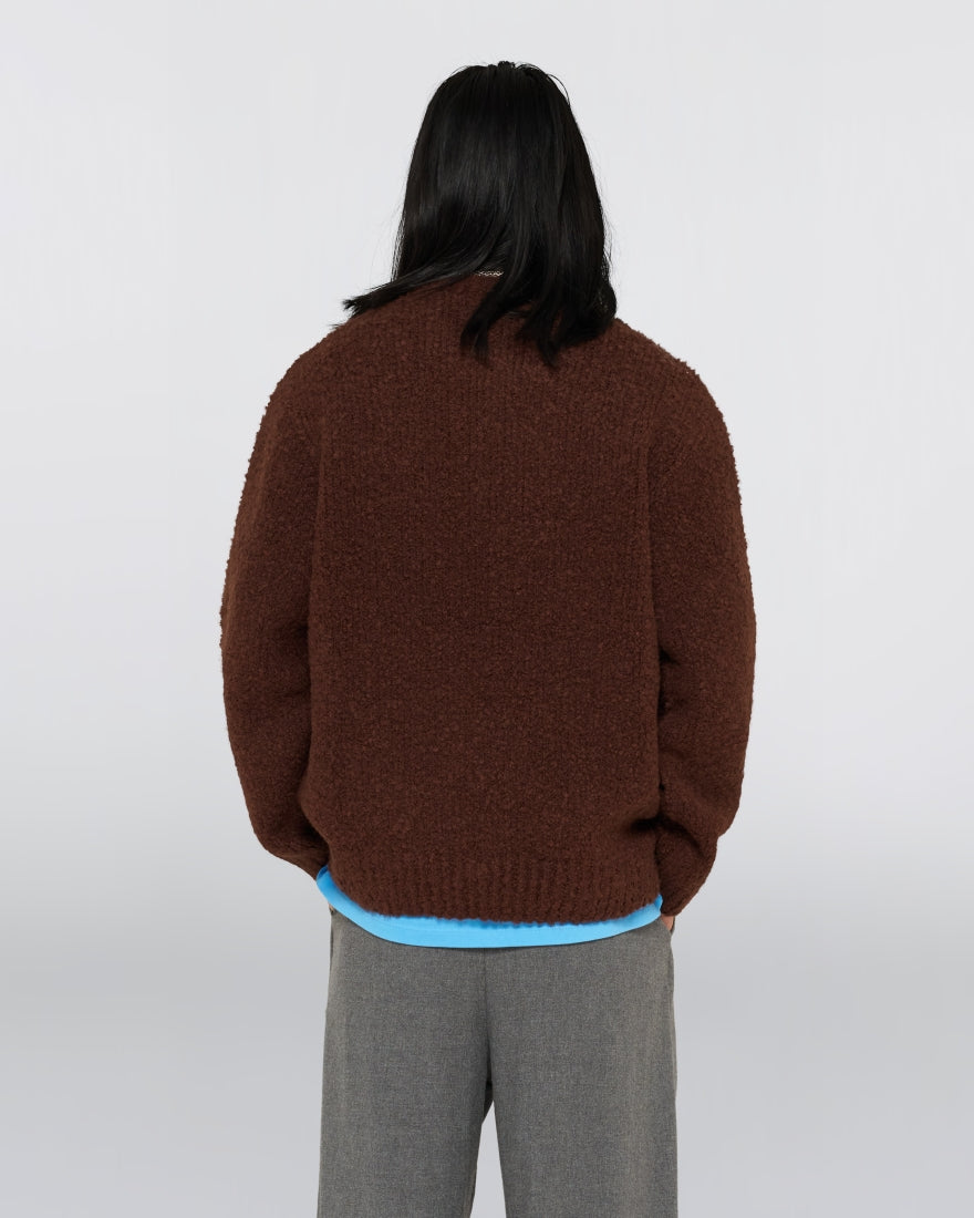 Dun Textured Sweater / EDWIN / Rum Raisin