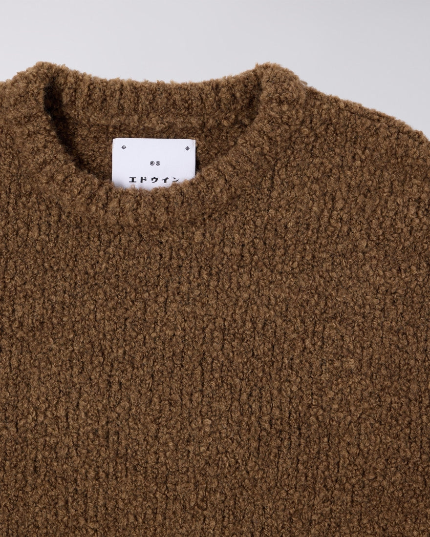 Dun Textured Sweater / edwin / taupe