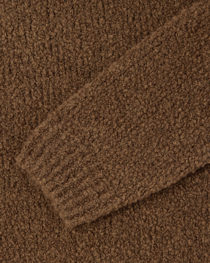 Dun Textured Sweater / edwin / taupe