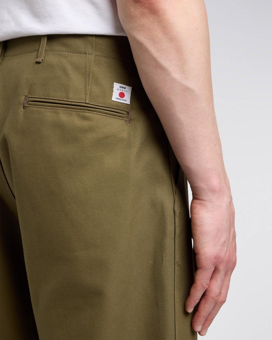 Wide Trouser -MADE IN JAPAN / EDWIN / OLIVE - UNWASHED