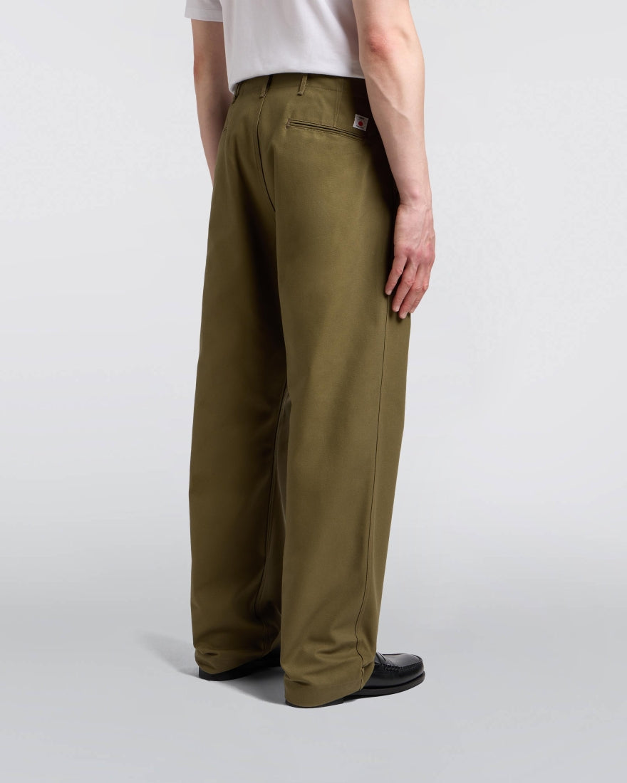 Wide Trouser -MADE IN JAPAN / EDWIN / OLIVE - UNWASHED