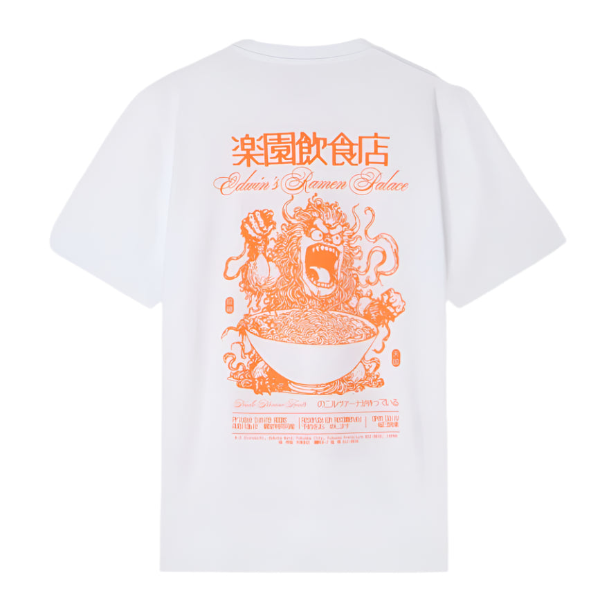 Ramen Palace T-Shirt / EDWIN / WHITE