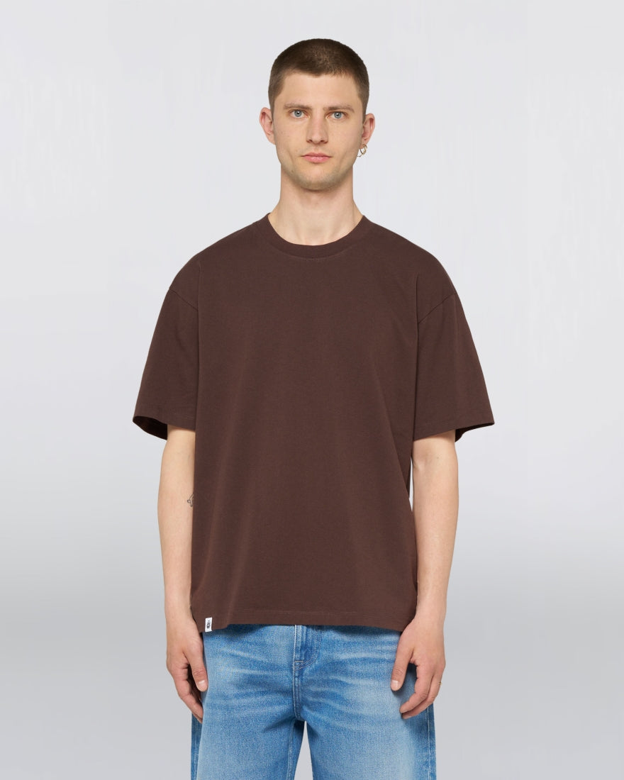 Oversize Basic T-Shirt / EDWIN / COFFEE BEAN