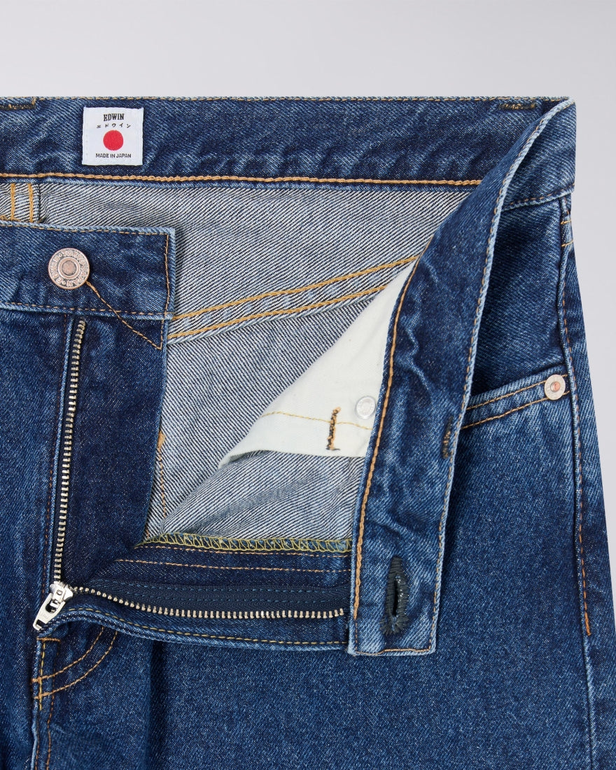 Regular Tapered Jeans- MADE IN JAPAN / EDWIN / BLUE - MID USED