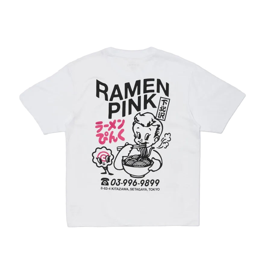 Ramen Pink T-Shirt / WHITE