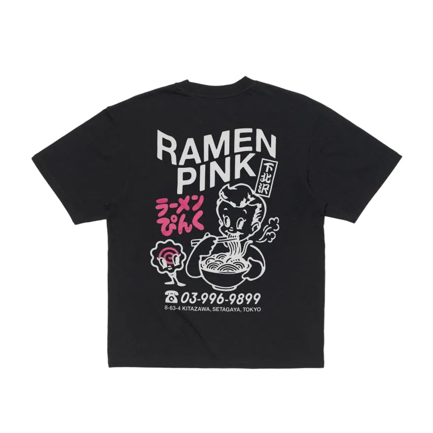 Ramen Pink T-Shirt / EDWIN / BLACK