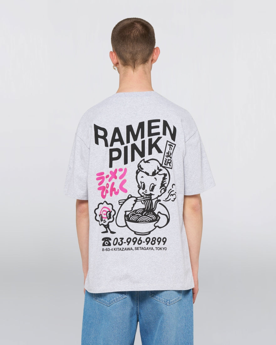 Ramen Pink T-Shirt / EDWIN / GREY