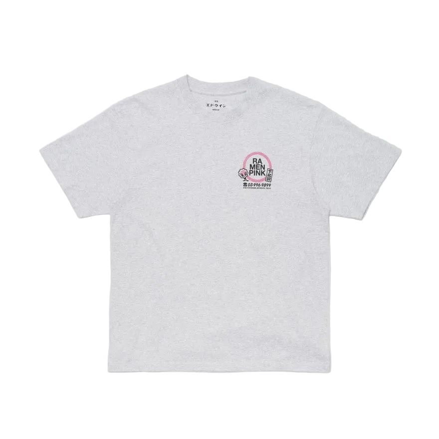 Ramen Pink T-Shirt / EDWIN / GREY