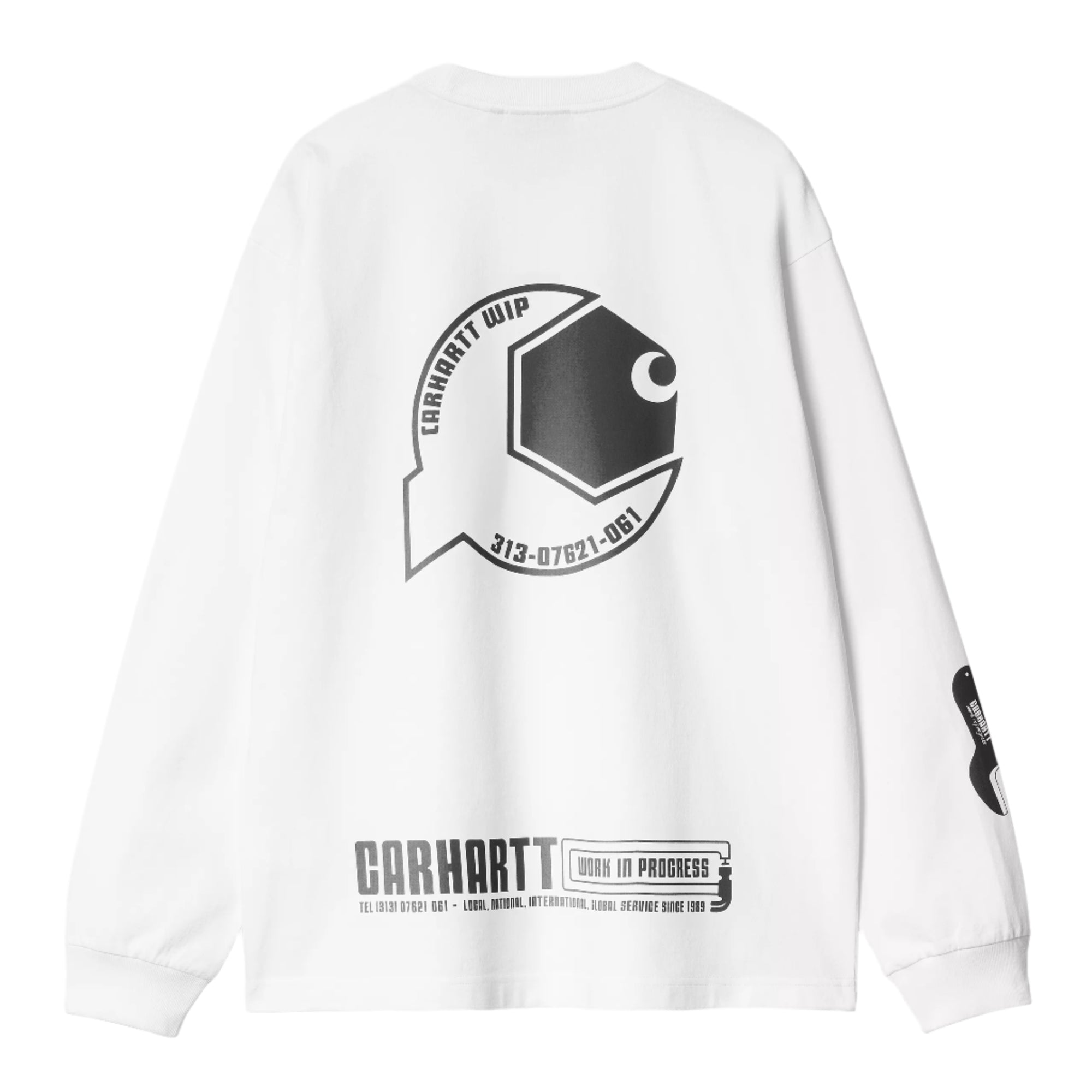 L/S Industry T-Shirt / CARHARTT WIP / WHITE