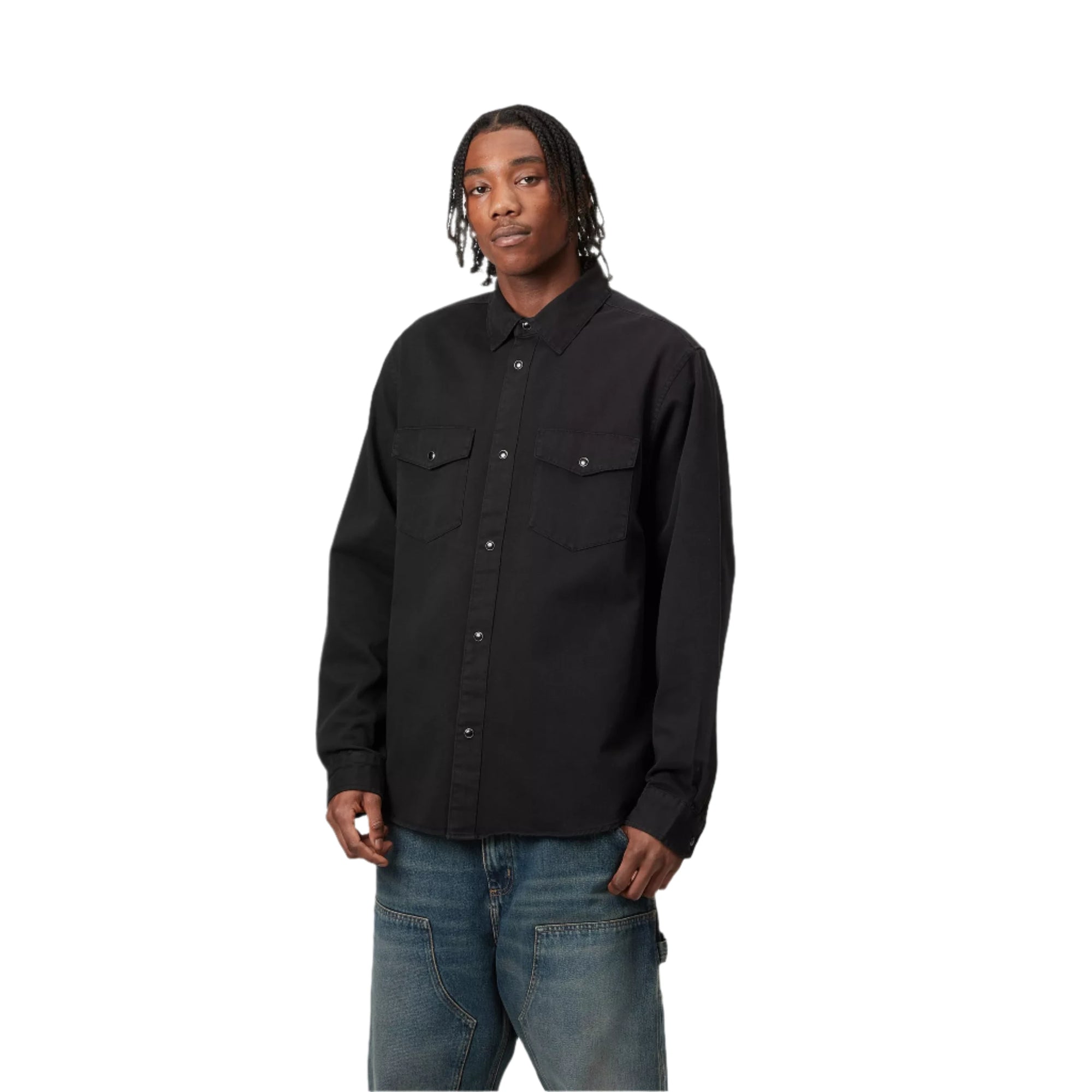 L/S Santa Fe Shirt / CARHARTT WIP / BLACK