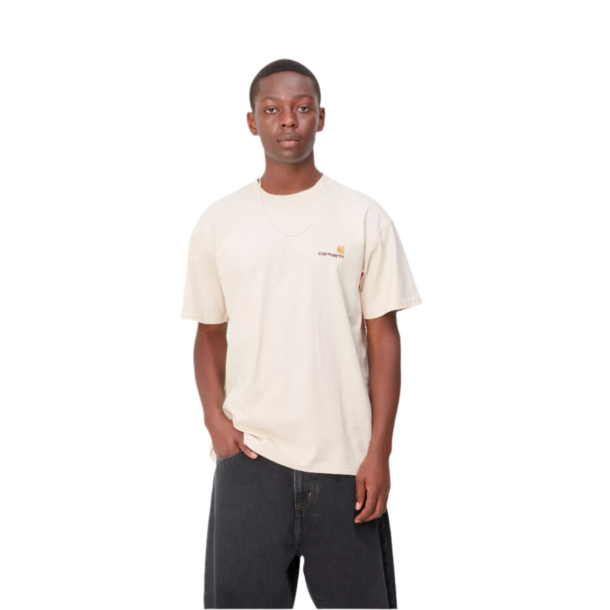 S/S American Script T-Shirt / CARHARTT WIP / NATURAL