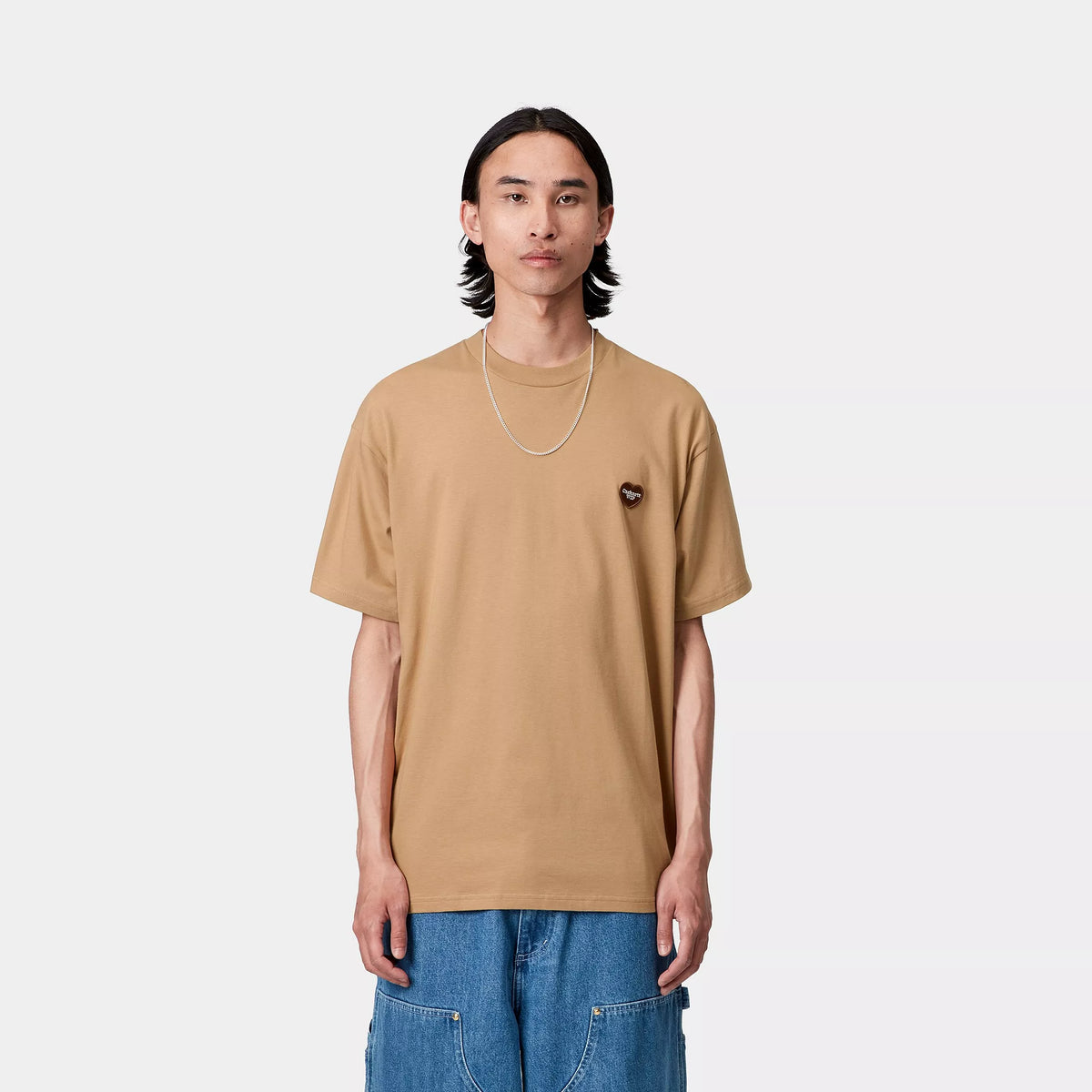 S/S Heart II Hartt T-Shirt / carhartt wip / dusty h brown