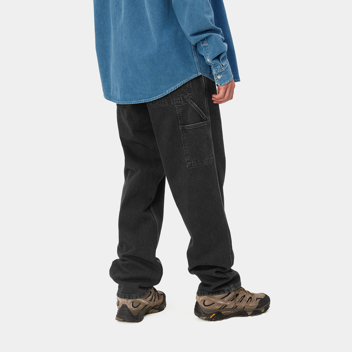 SINGLE KNEE PANT / CARHARTT WIP / BLACK STONE WASHED