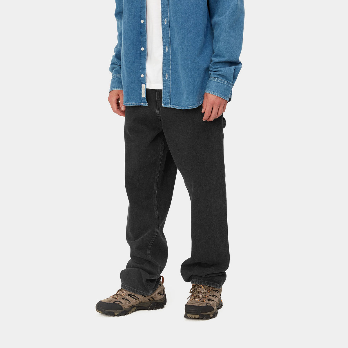 SINGLE KNEE PANT / CARHARTT WIP / BLACK STONE WASHED