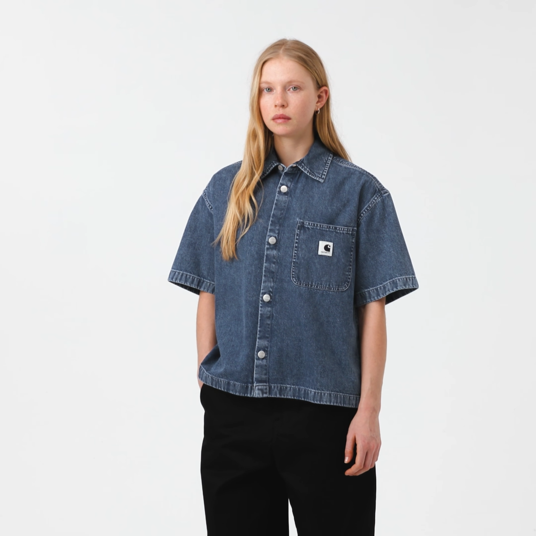 W' S/S Lovilia Shirt / carhartt wip / blue stone washed