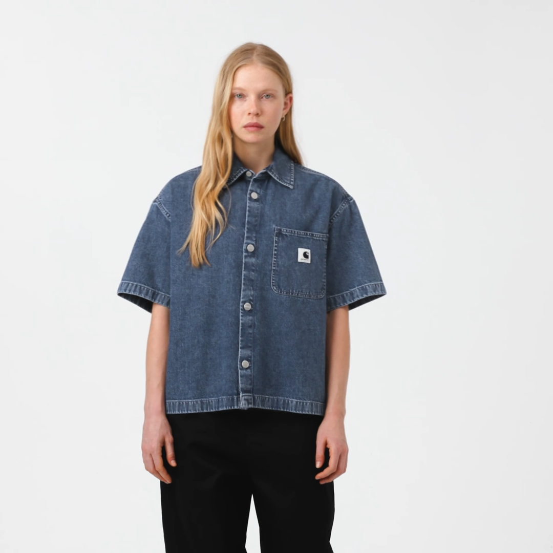 W' S/S Lovilia Shirt / carhartt wip / blue stone washed