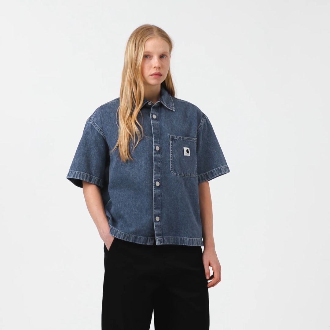 W' S/S Lovilia Shirt / carhartt wip / blue stone washed