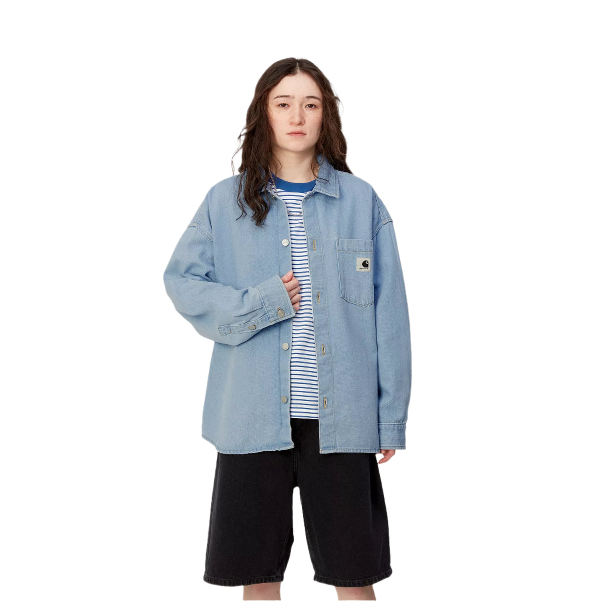 W&#39; Alta Shirt Jac / carhartt wip/ blue stone bleached