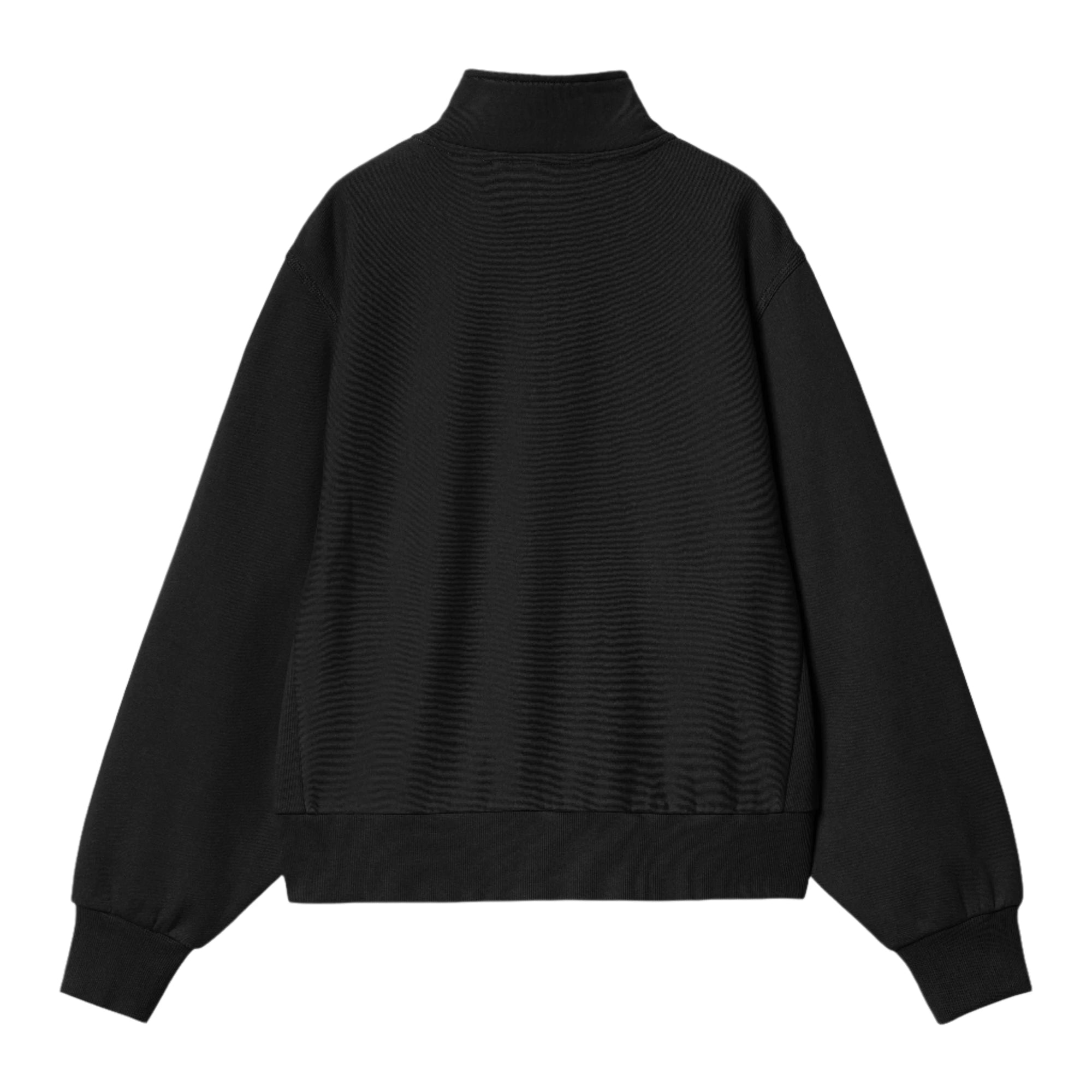 W' American Script High Neck Sweatshirt / BLACK