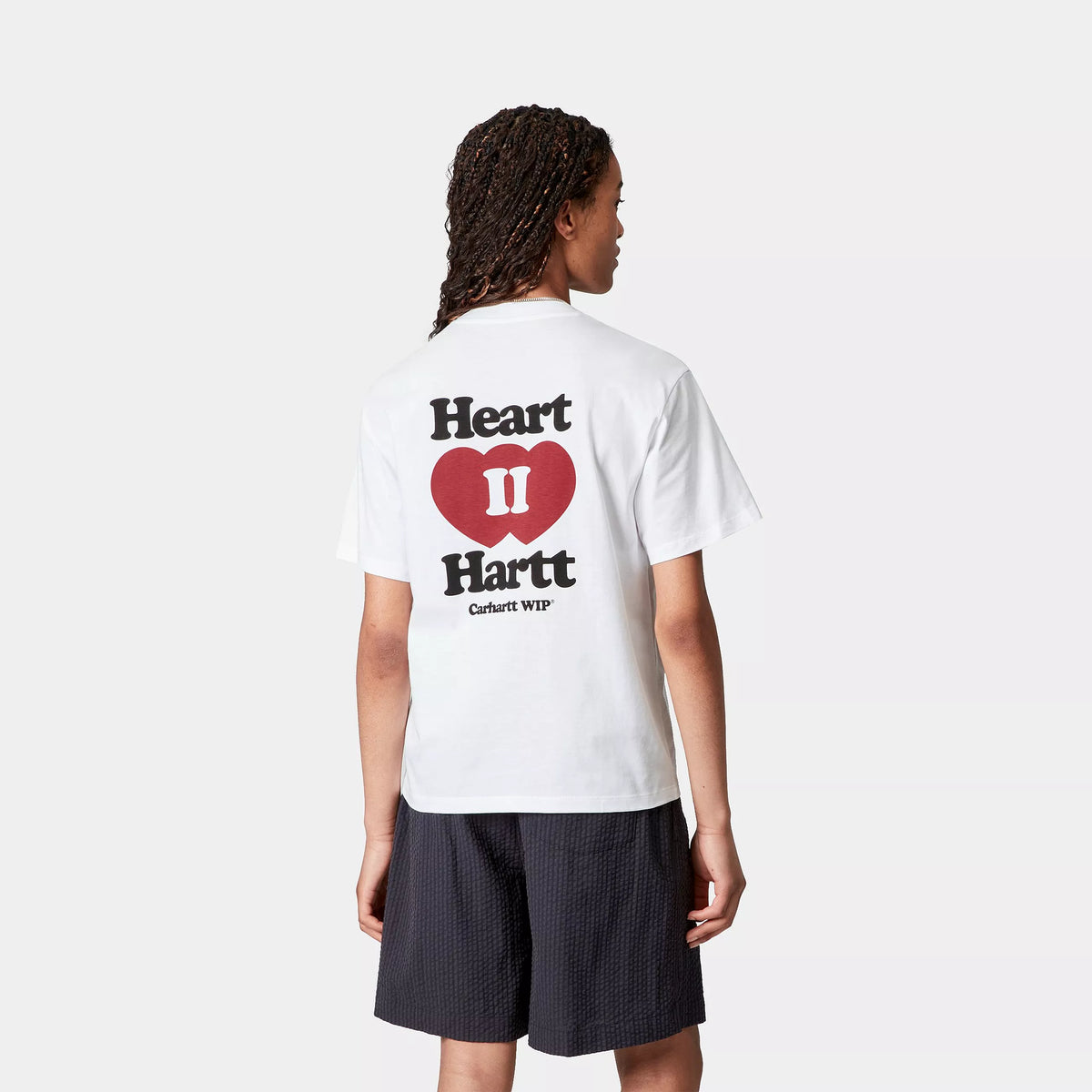 W&#39; S/S Heart II Hartt T-Shirt / carhartt wip / white