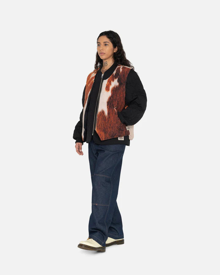 REVERSIBLE QUILTED VEST / STUSSY / COWHIDE - Spoon Clothes
