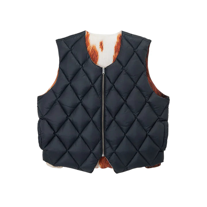 REVERSIBLE QUILTED VEST / STUSSY / COWHIDE - Spoon Clothes