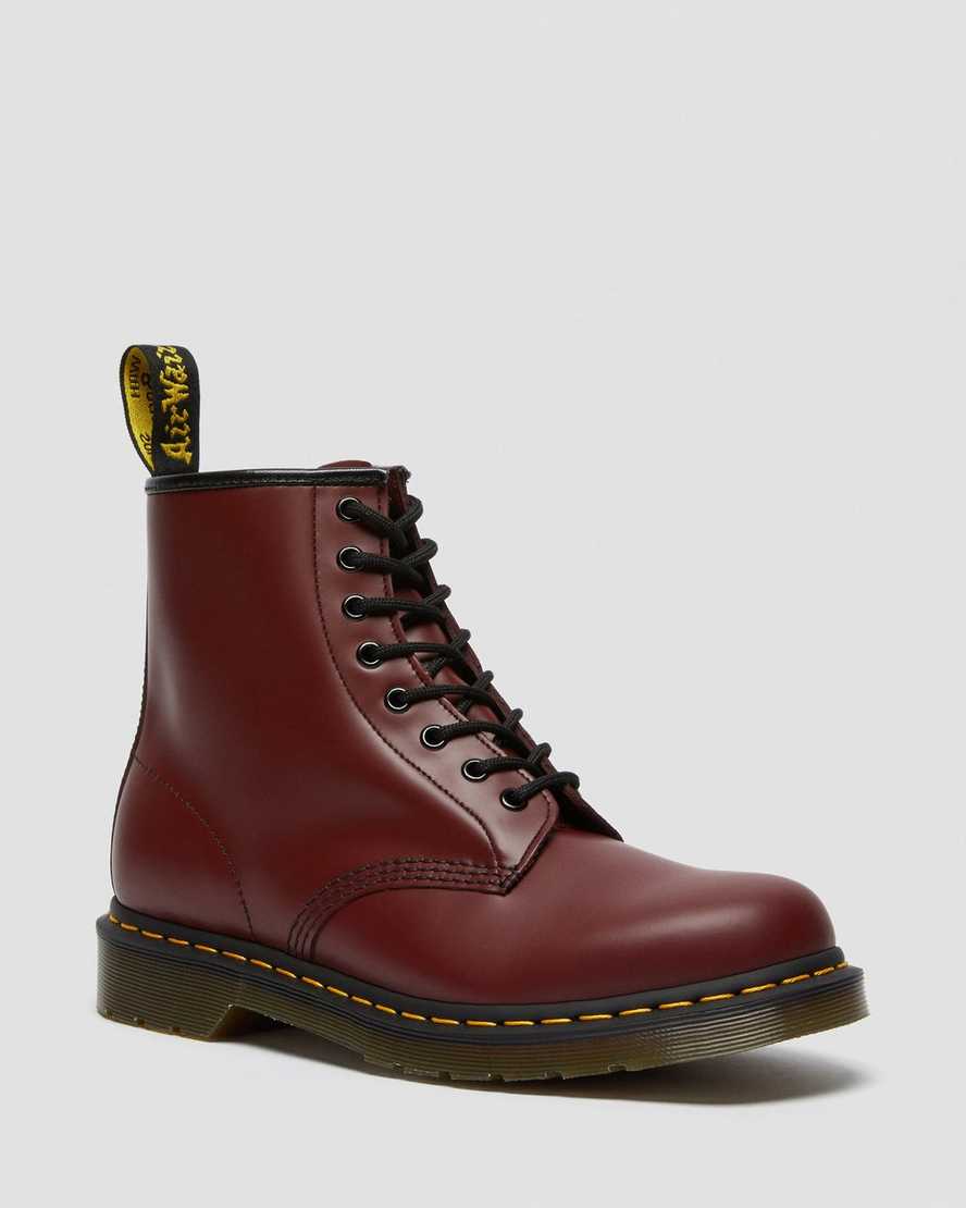 1460 SMOOTH LEATHER ANKLE BOOTS / DR.MARTENS / CHERRY RED
