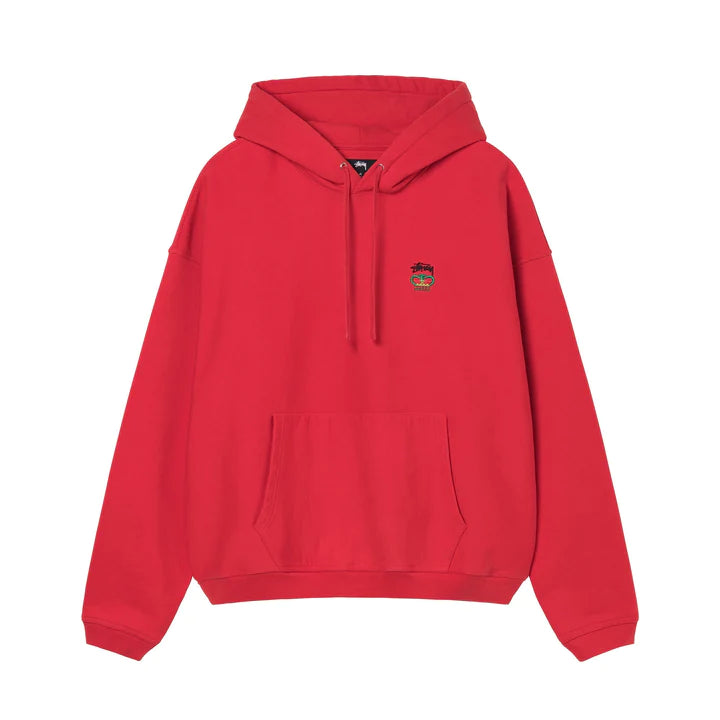 RELAXED OVERSIZED HOODIE / STUSSY / RED