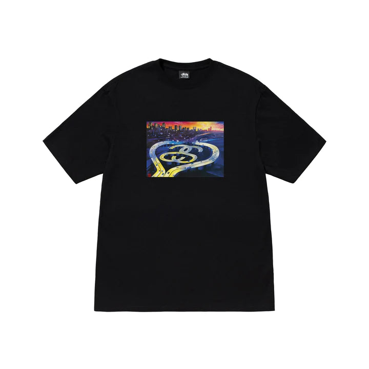 SS HIGHWAY TEE / STUSSY / BLACK