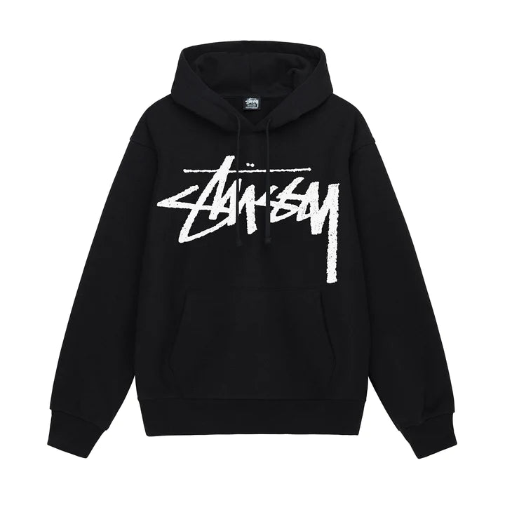 BIG STOCK HOODIE / STUSSY / BLACK